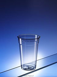 PET570CE: plastic pint glasses made from recycled plastic (Regalzone)