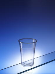 P350CE: 12oz disposable plastic glass with half pint line (Regalzone UK)
